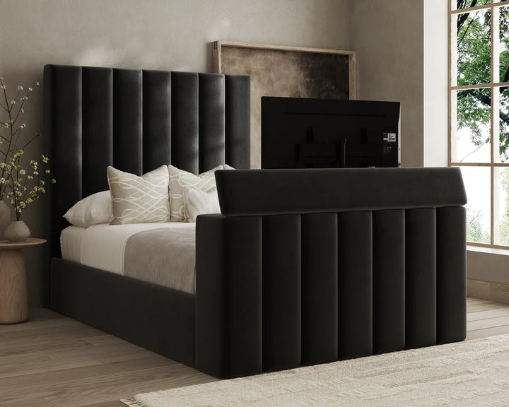 Sophie Panel TV Bed – Luxury Upholstered Bed with Hidden TV Lift | Double, King & Super King Sizes