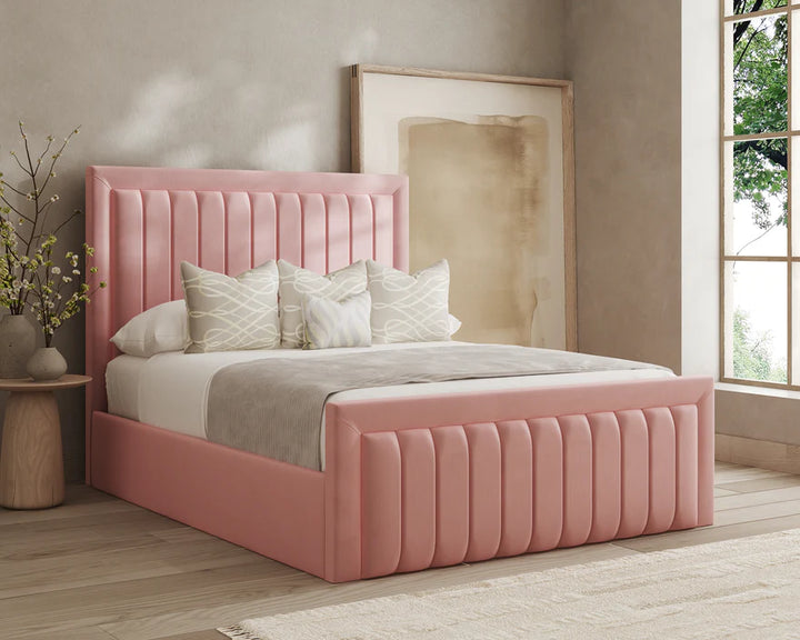 Princess Blush Bed Frame – Luxury Upholstered Bed in All Sizes