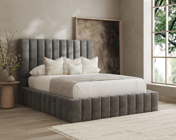 Madrid Bed Frame – Luxury Upholstered Bed in Multiple Sizes & Fabrics | Save 20% Today