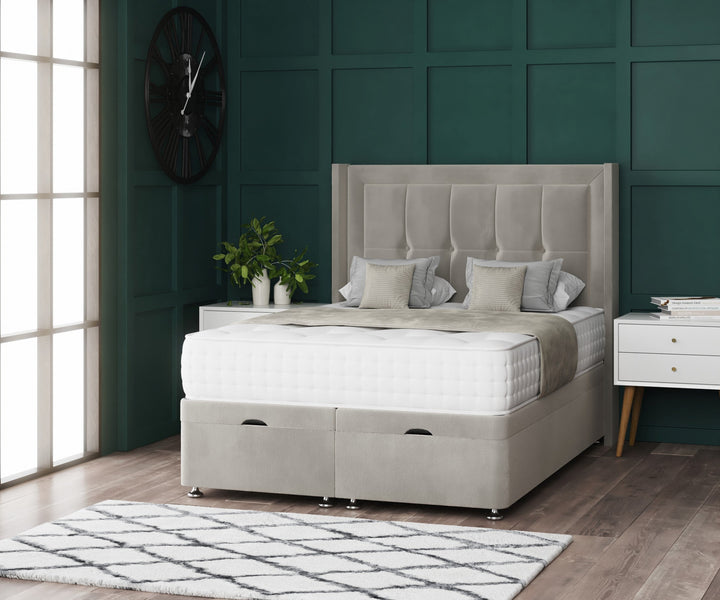 Venice Ottoman Divan Bed with Wing Headboard