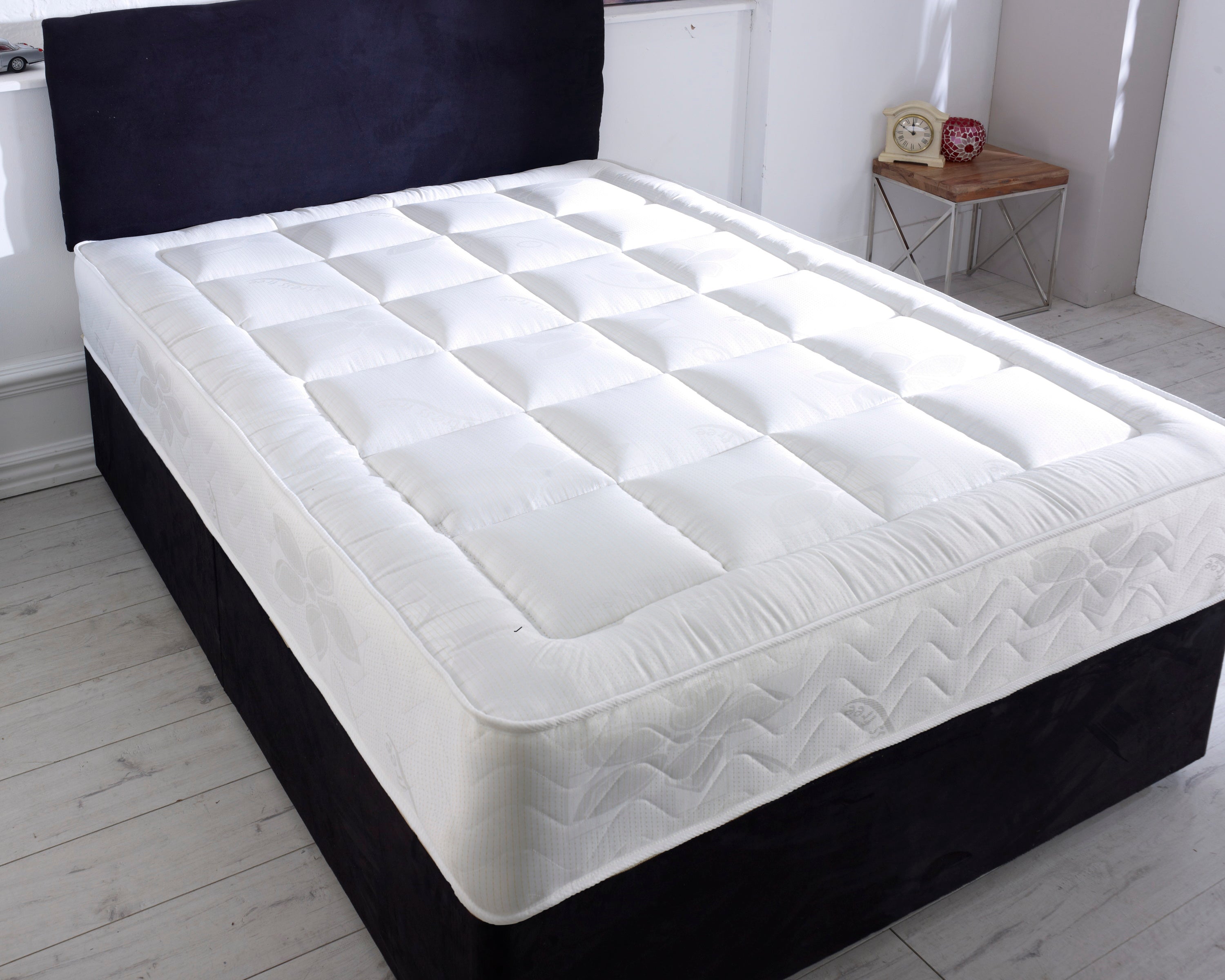 Ambassador Divan Bed Set with Orthopaedic Mattress & Headboard