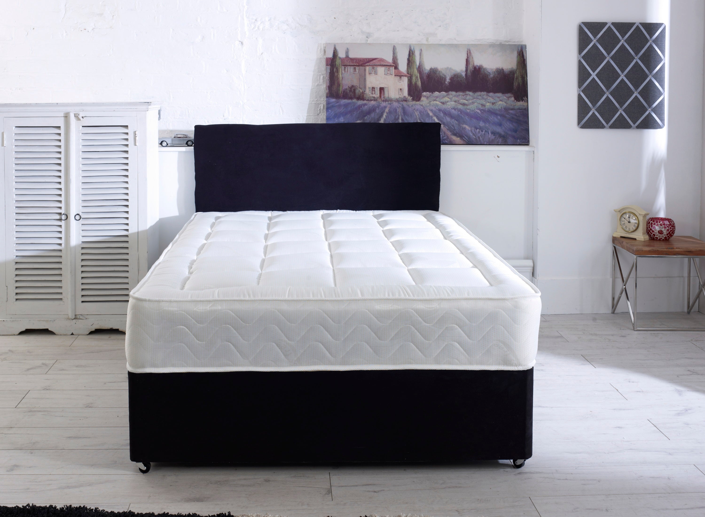 Ambassador Divan Bed Set with Orthopaedic Mattress & Headboard