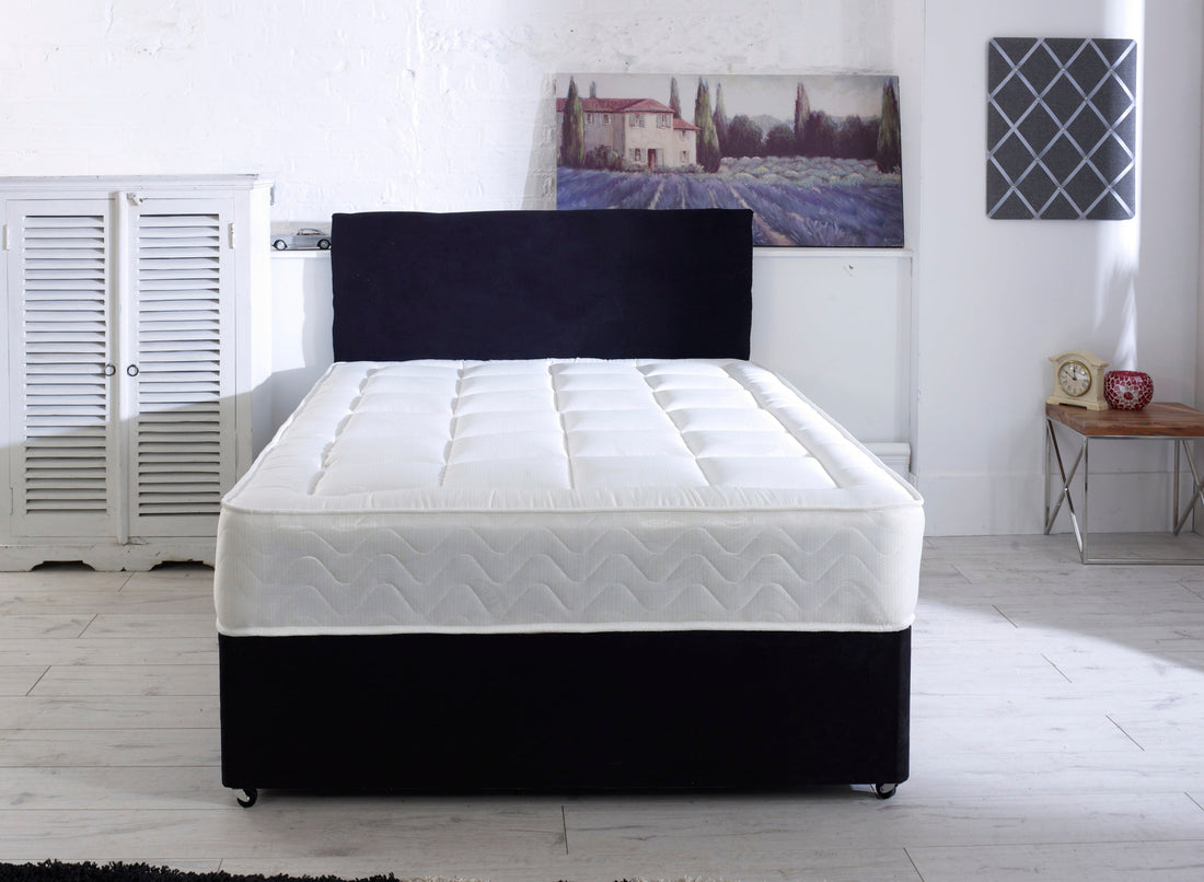 Ambassador Divan Bed Set With Orthopaedic Mattress And Headboard