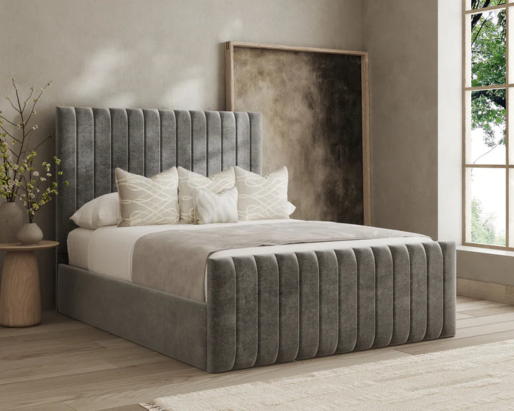 Apollo Bed Frame – Luxury Upholstered Bed in Multiple Sizes & Fabrics