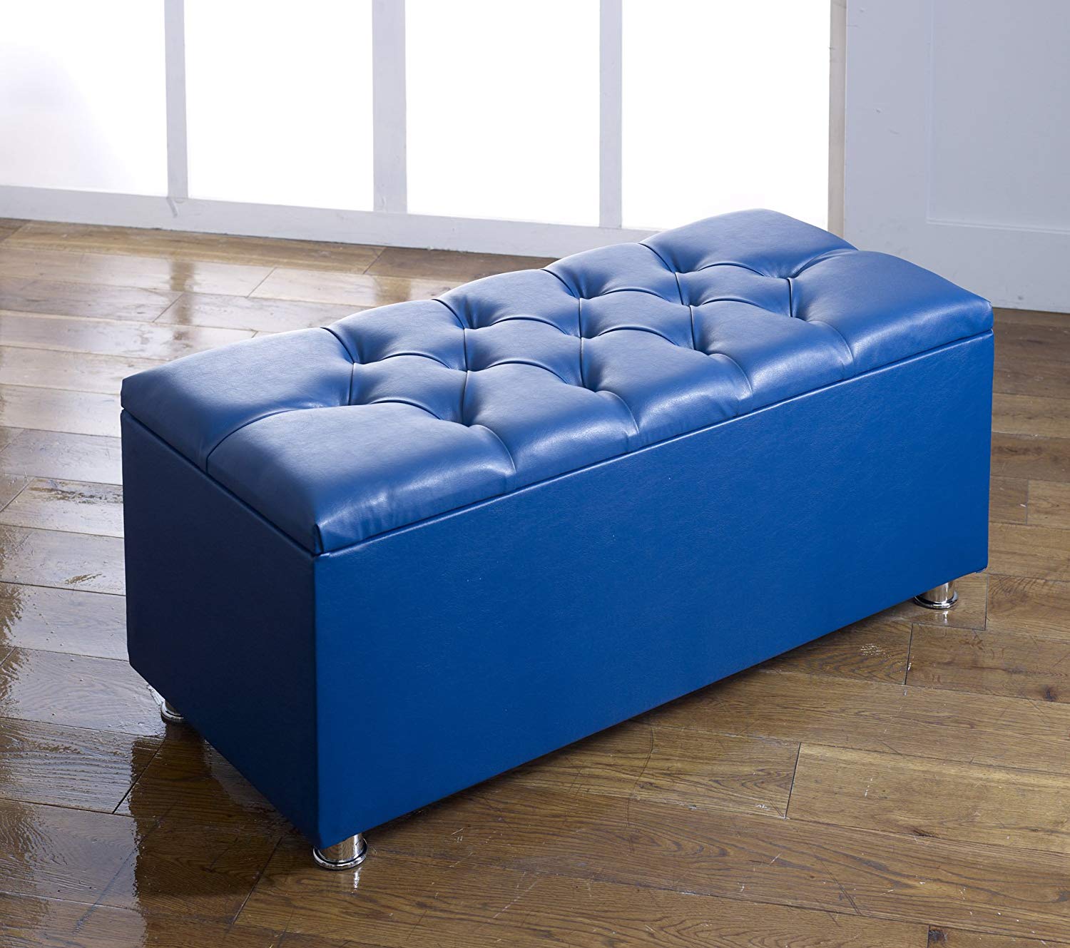 Chesterfield Gas Lift Ottoman Blanket Storage Box