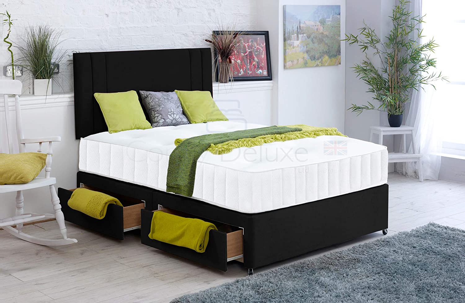 Kensington Divan Bed Set with Mattress & Headboard