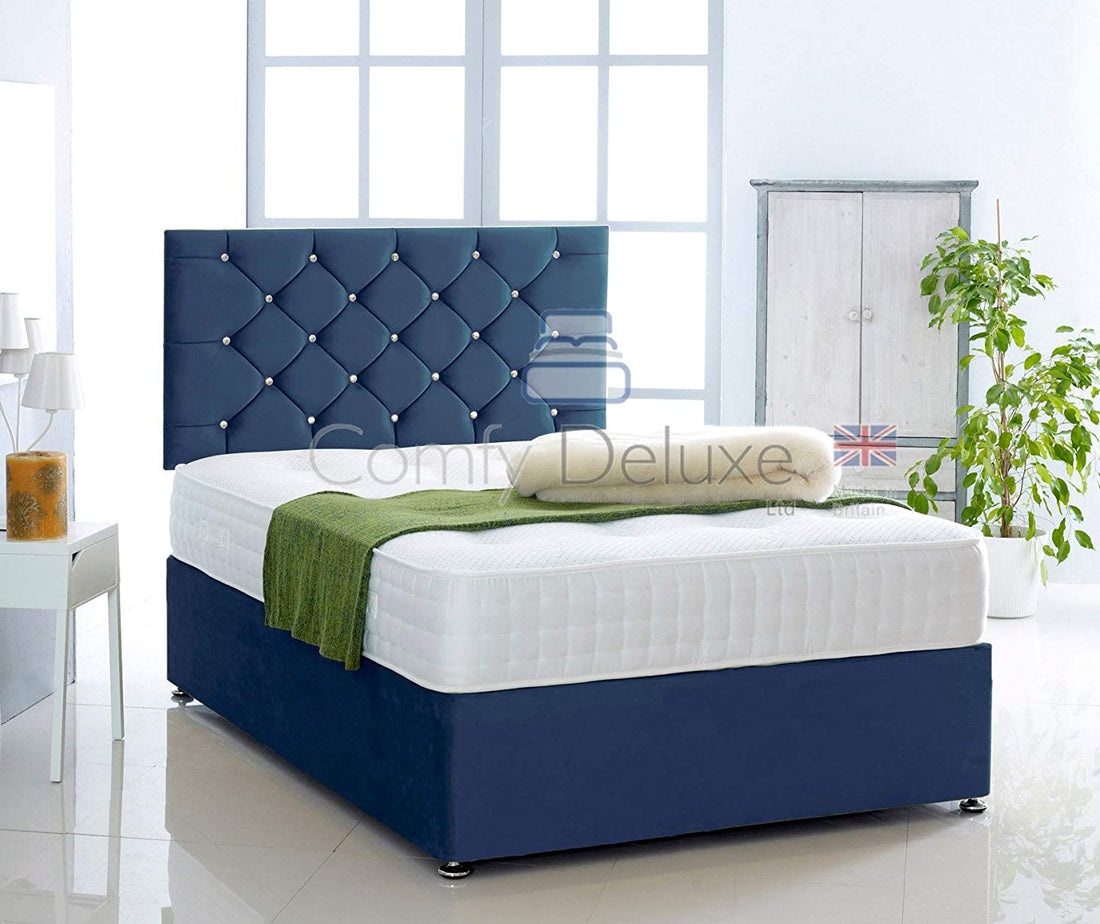 Silk Chesterfield Divan Bed Set With Pocket Sprung Mattress And Headboard
