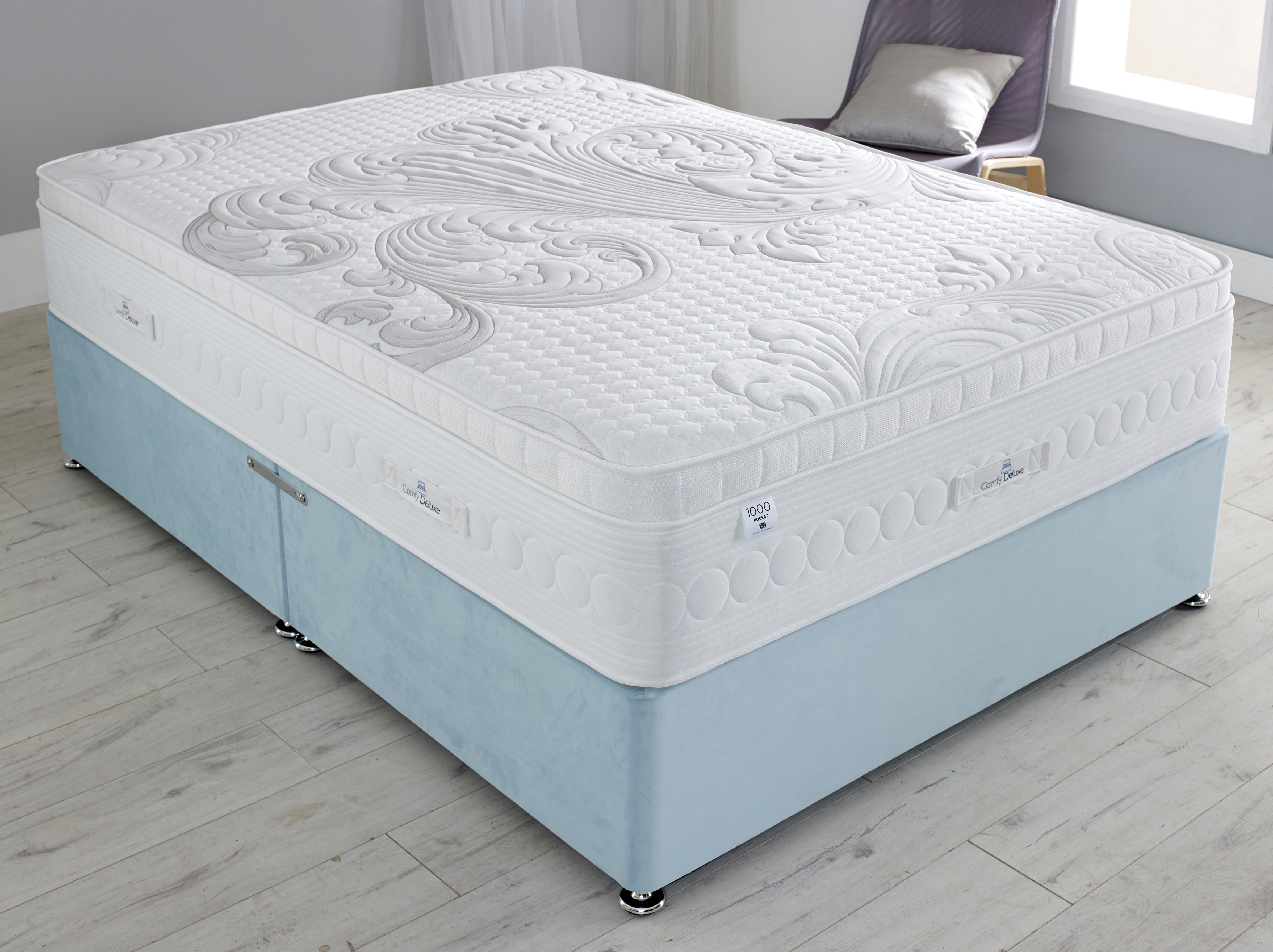 Oscar Pillowbox Pocket Sprung Cool Blue Foam Mattress