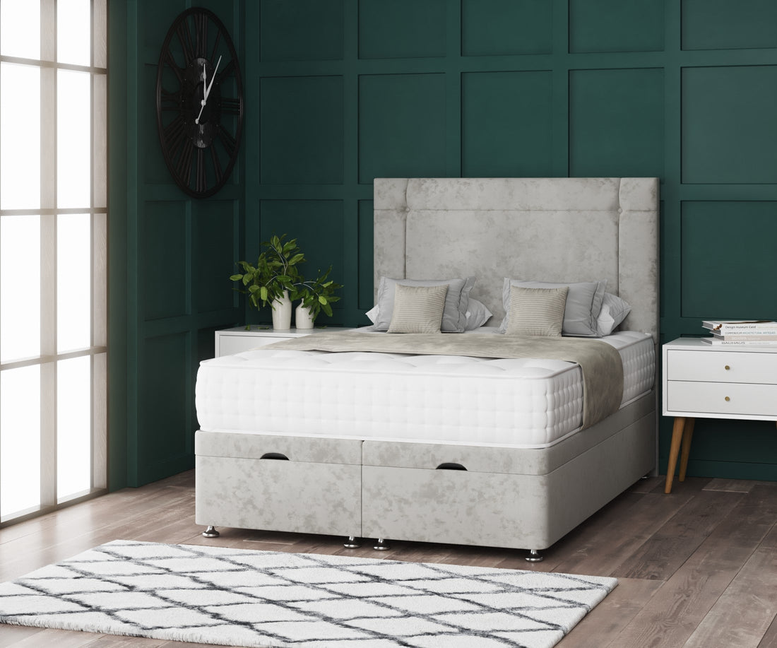 Milan Ottoman Storage Divan Bed With Headboard