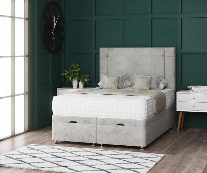 Milan Ottoman Storage Divan Bed With Headboard