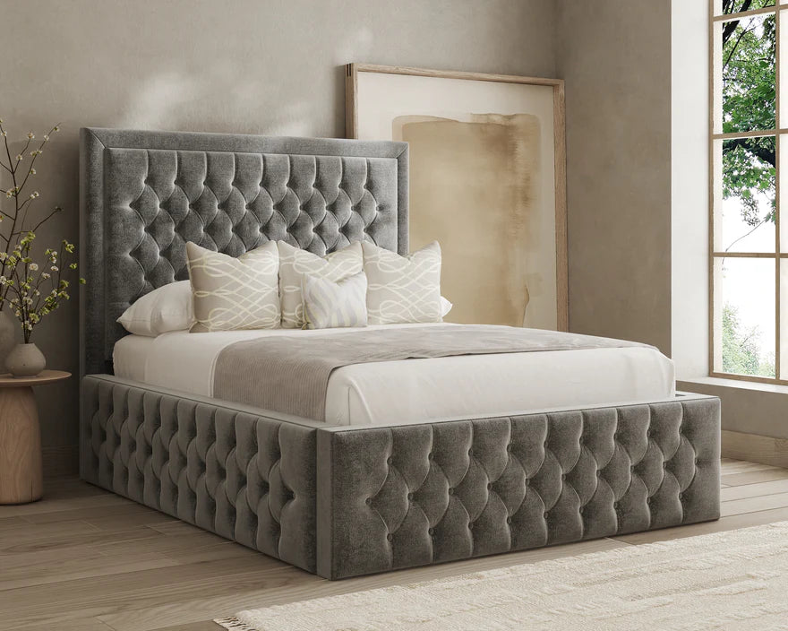 Napoli Chesterfield Upholstered Bed Frame – All Sizes
