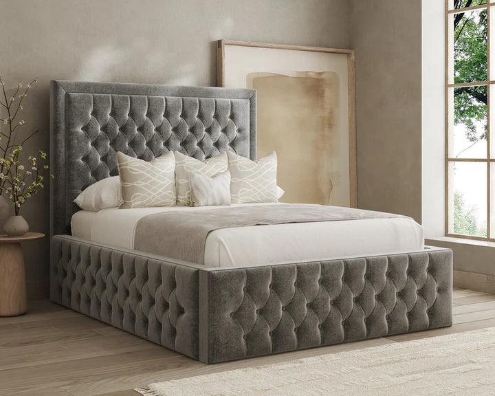 Napoli Chesterfield Upholstered Bed Frame – All Sizes