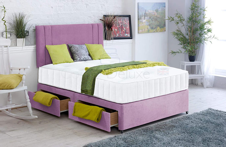 Kensington Divan Bed Set With Memory Sprung Mattress And Headboard