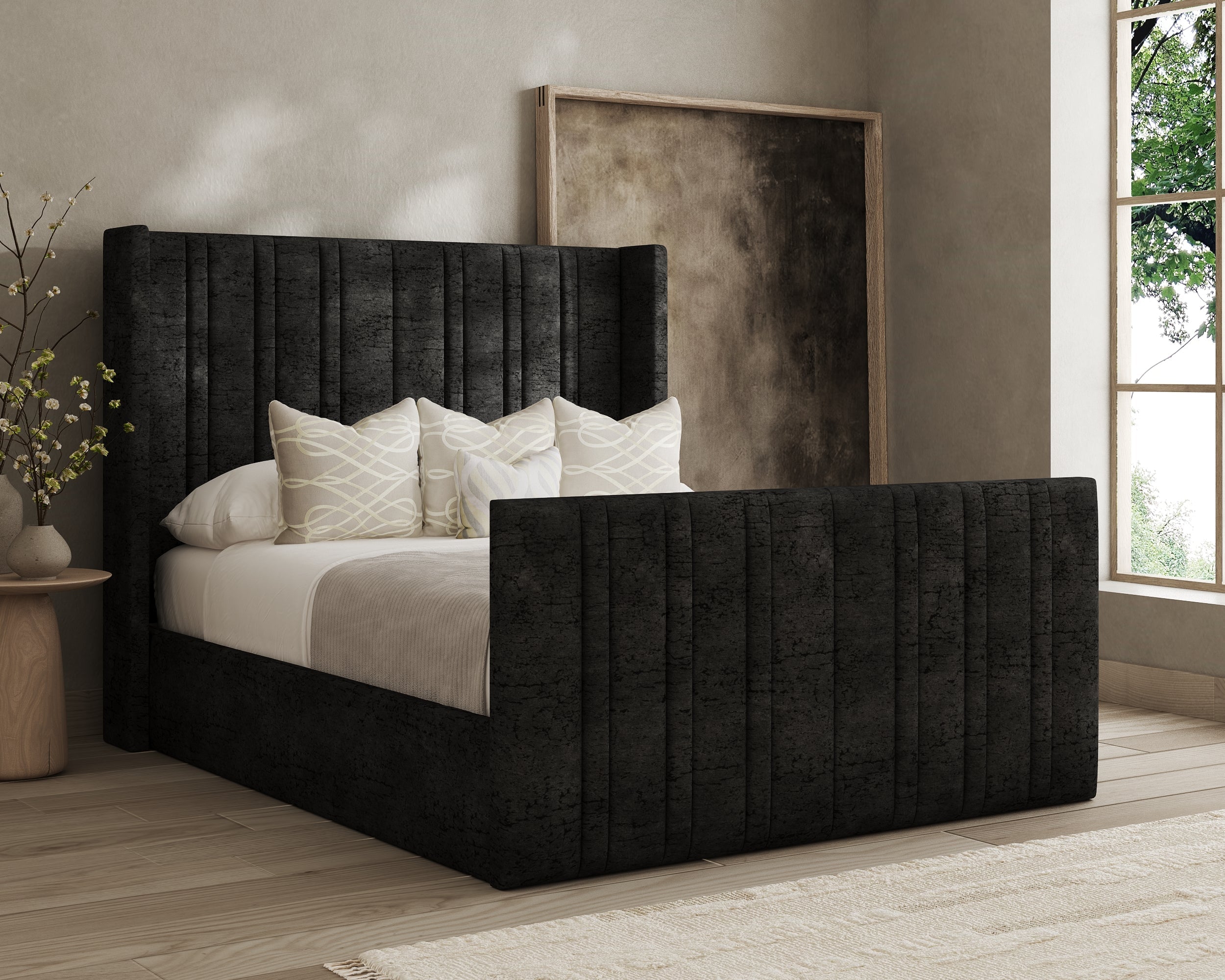 Luxe Winged Bed Frame