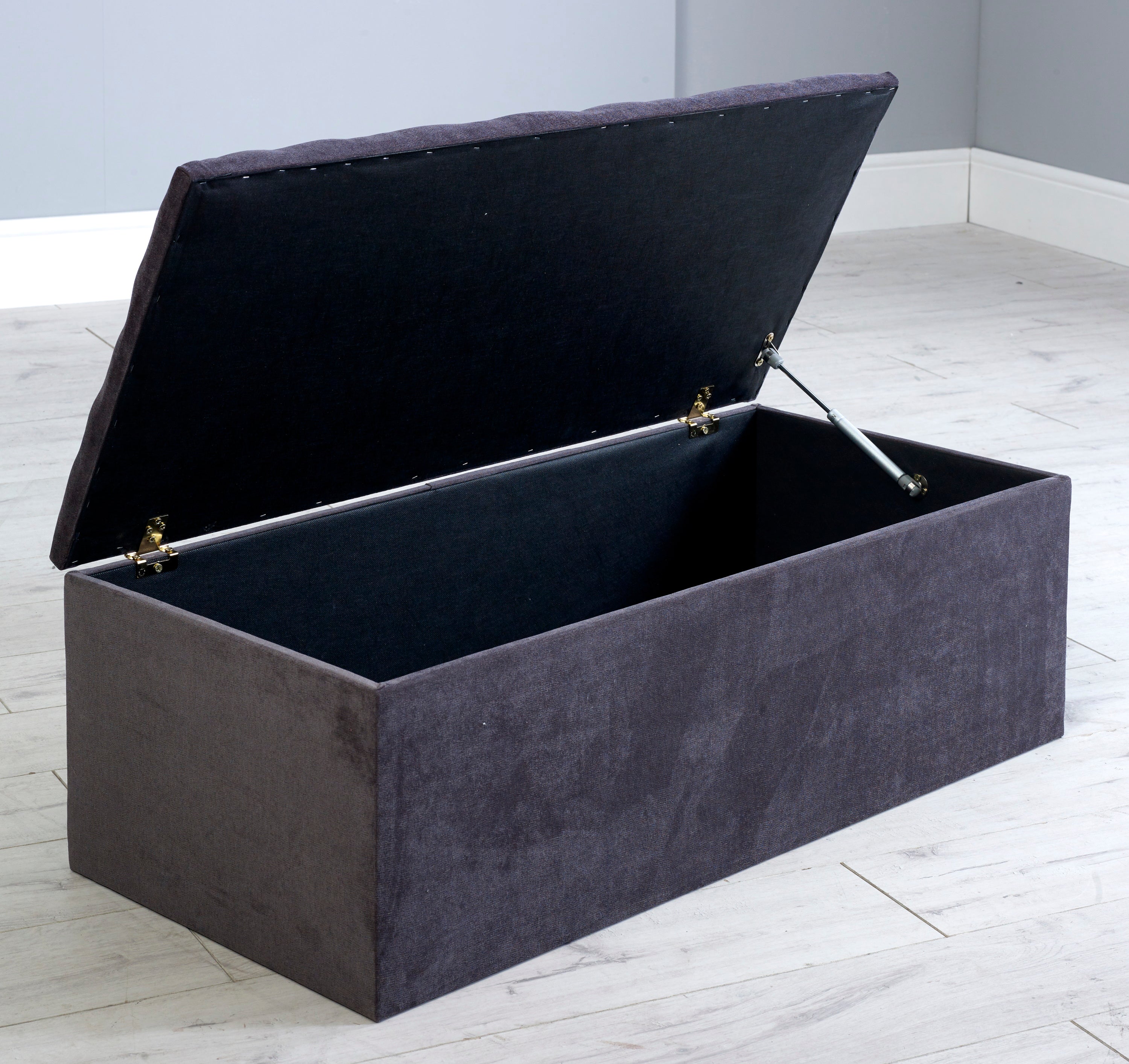 Rhombus Gas Lift Ottoman Blanket Storage Box