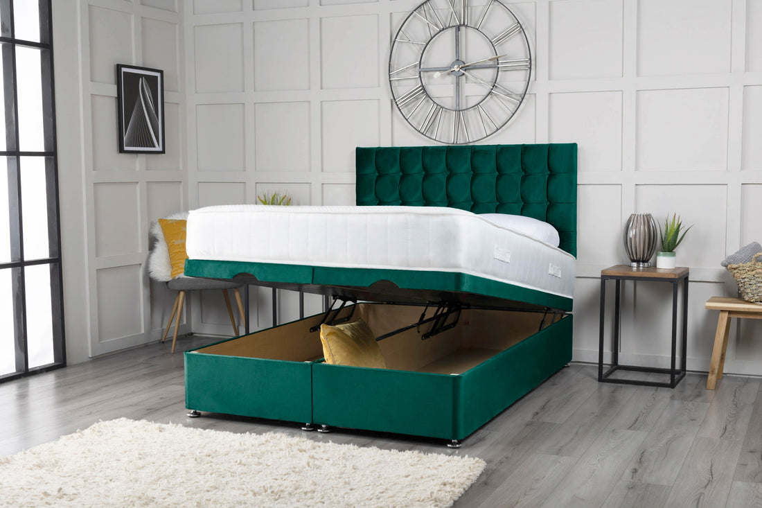 Omega Ottoman Storage Divan Bed With Headboard