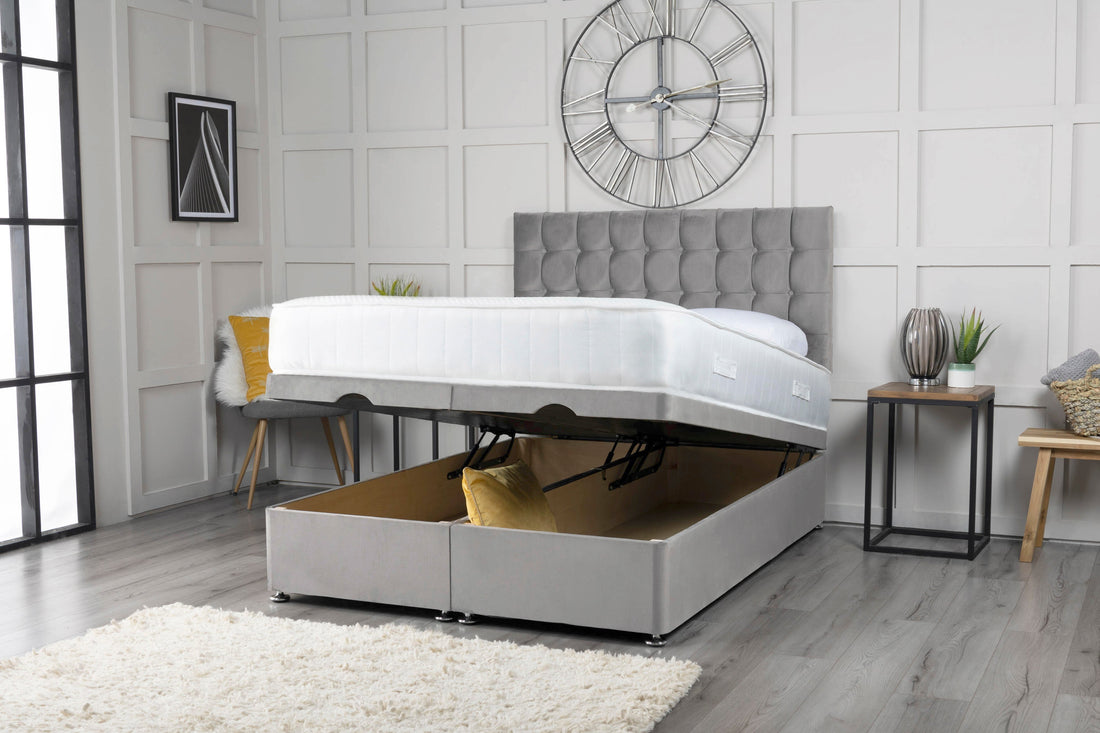 Omega Ottoman Storage Divan Bed With Headboard