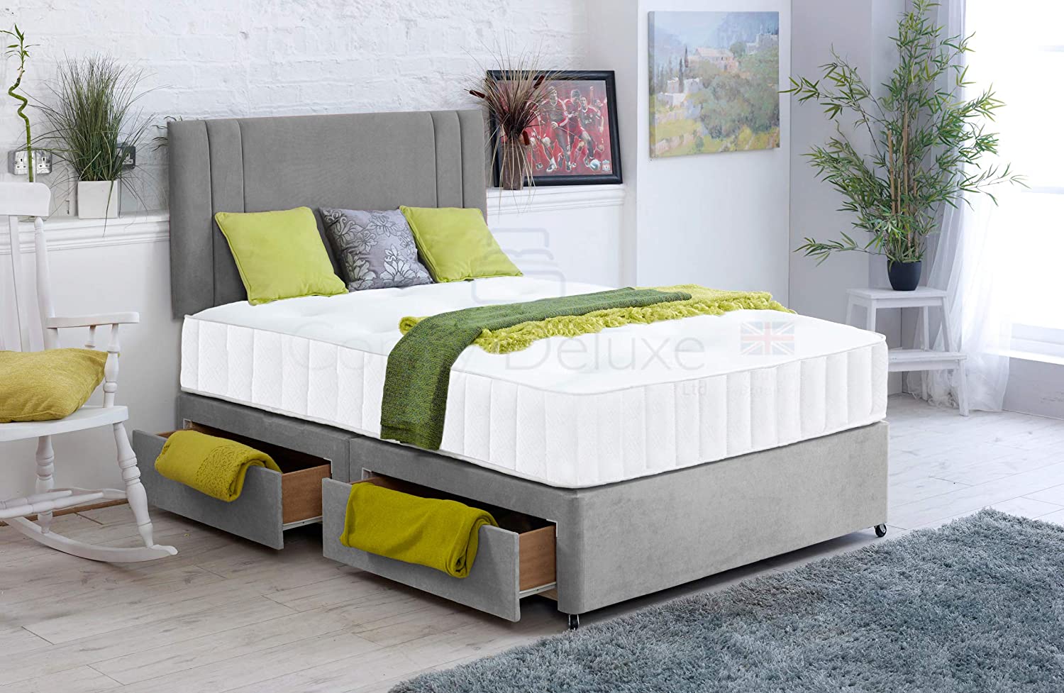 Kensington Divan Bed Set with Mattress & Headboard