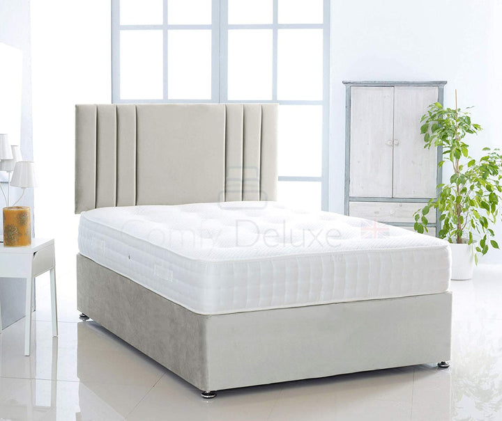 Silk Savannah Divan Bed Set With Pocket Sprung Mattress And Headboard