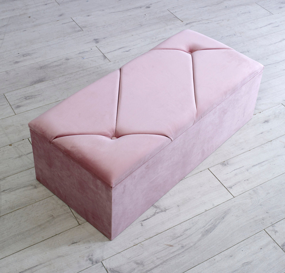 Tulip Gas Lift Ottoman Blanket Storage Box