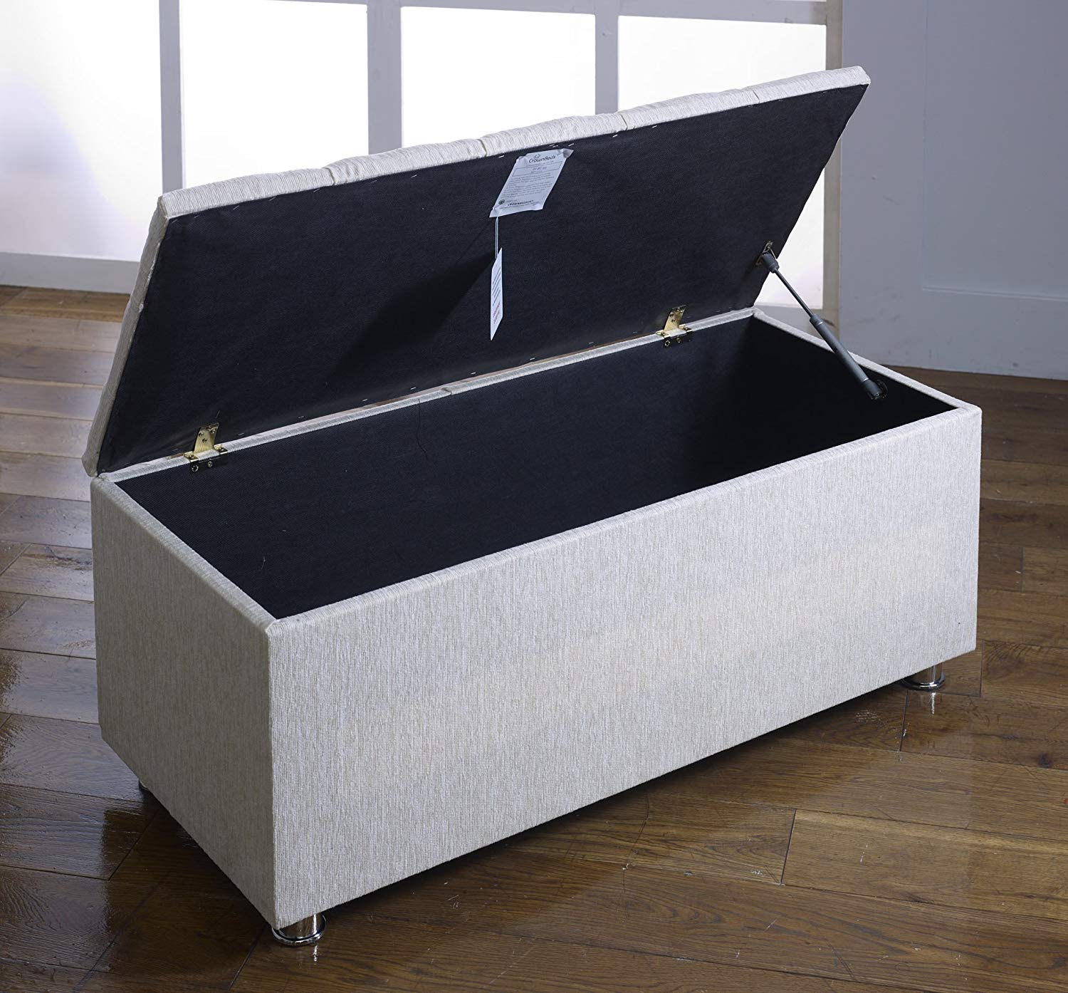 Chesterfield Gas Lift Ottoman Blanket Storage Box