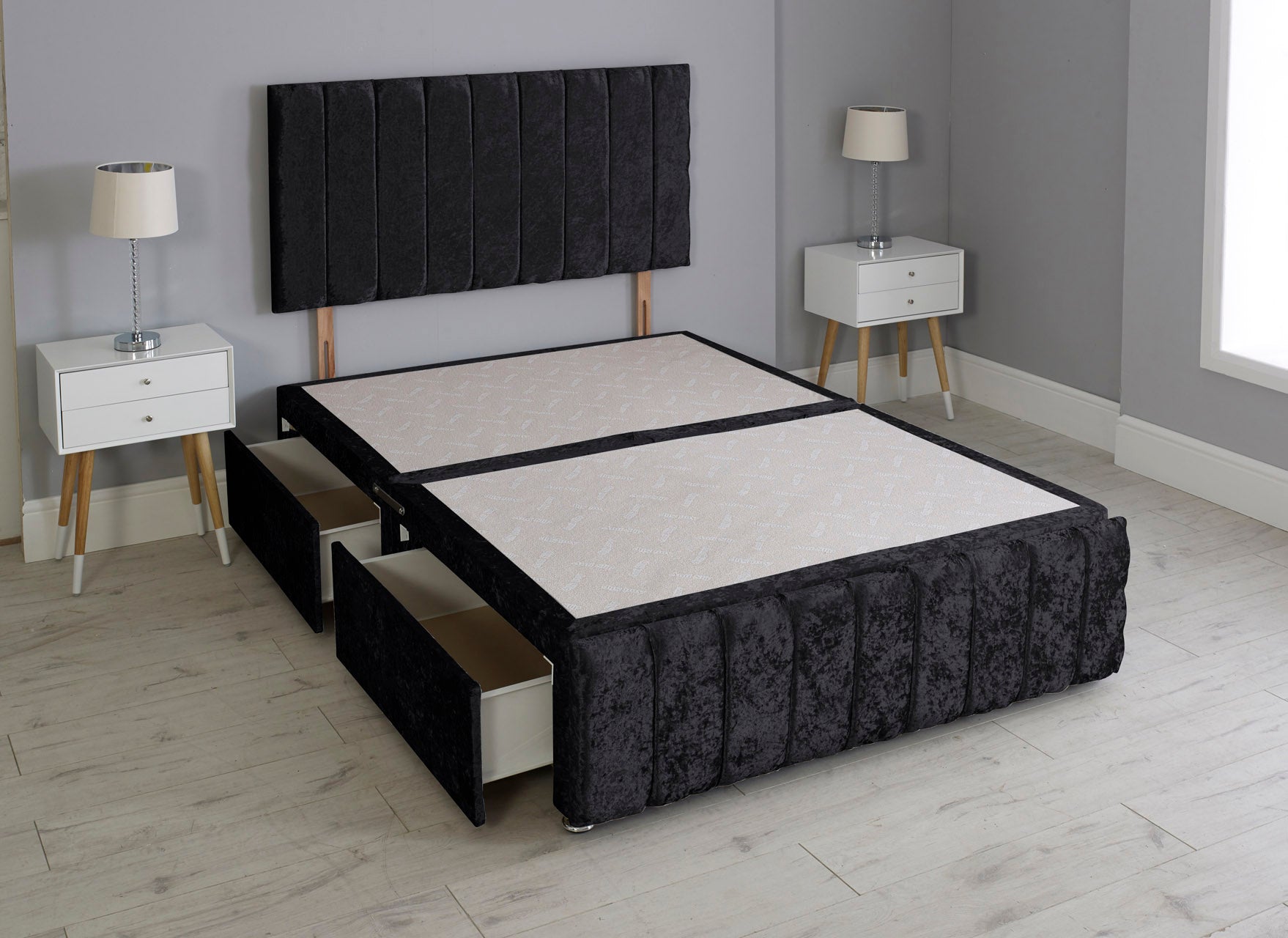 Linear Divan Bed Base With Headboard And Footboard