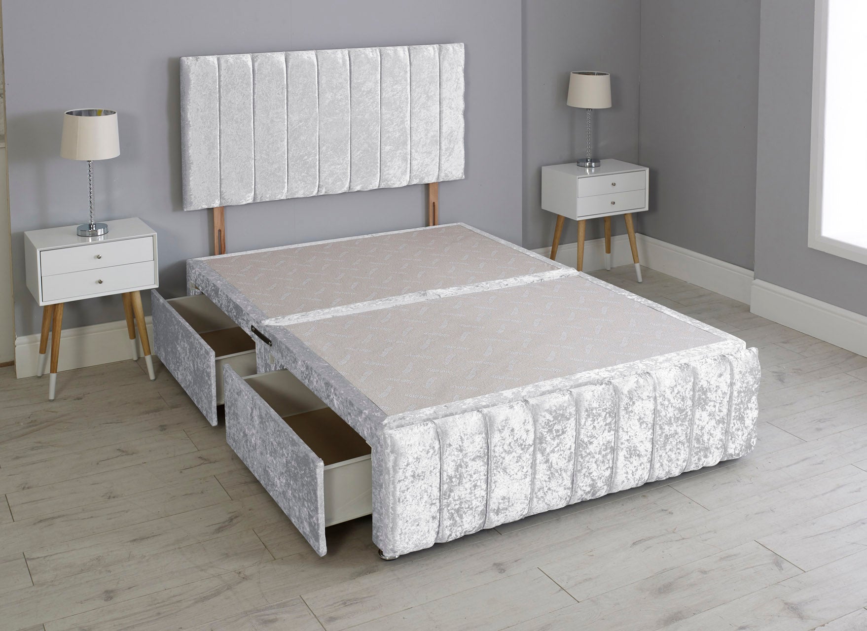 Linear Divan Bed Base With Headboard And Footboard