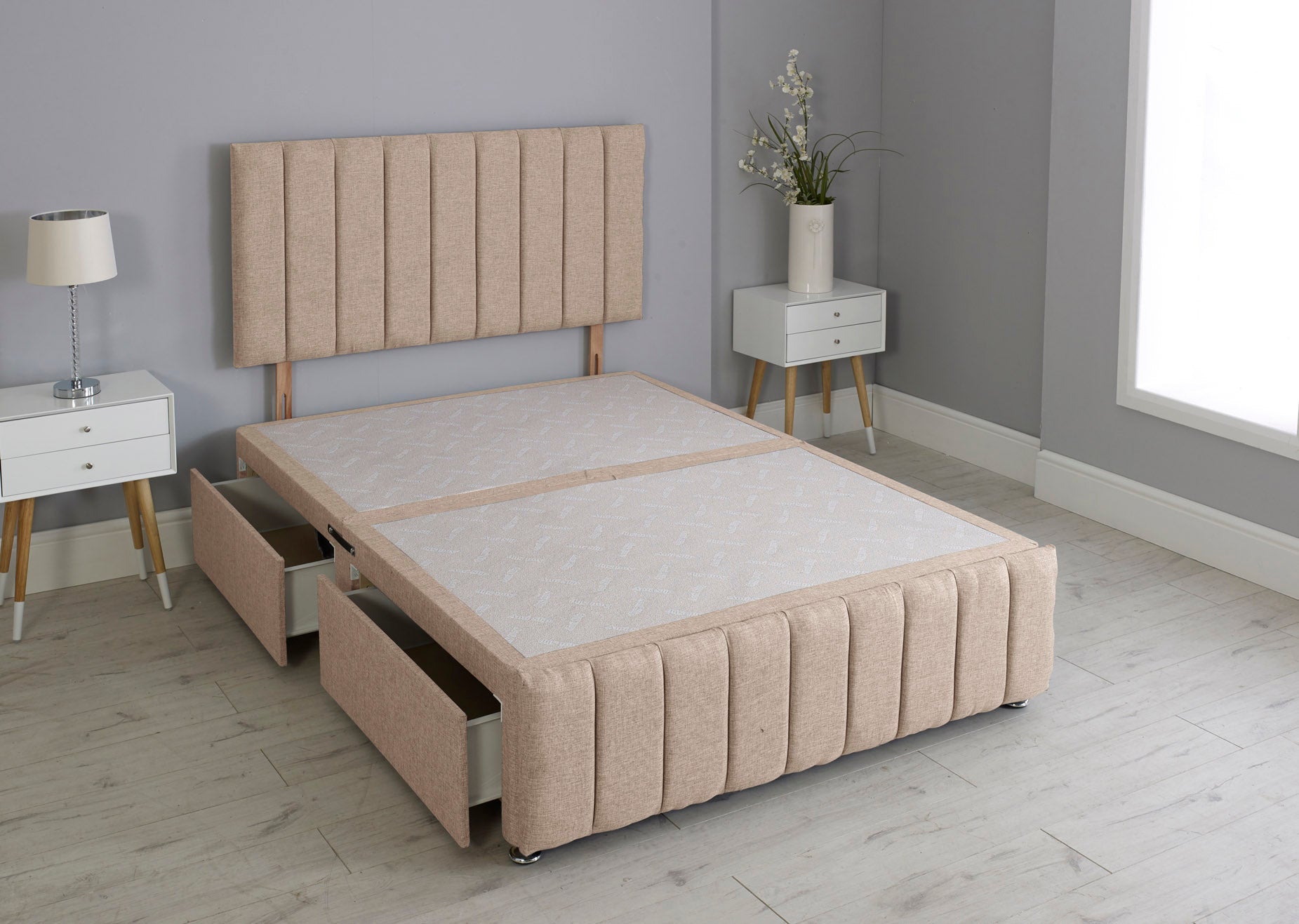 Linear Divan Bed Base With Headboard And Footboard