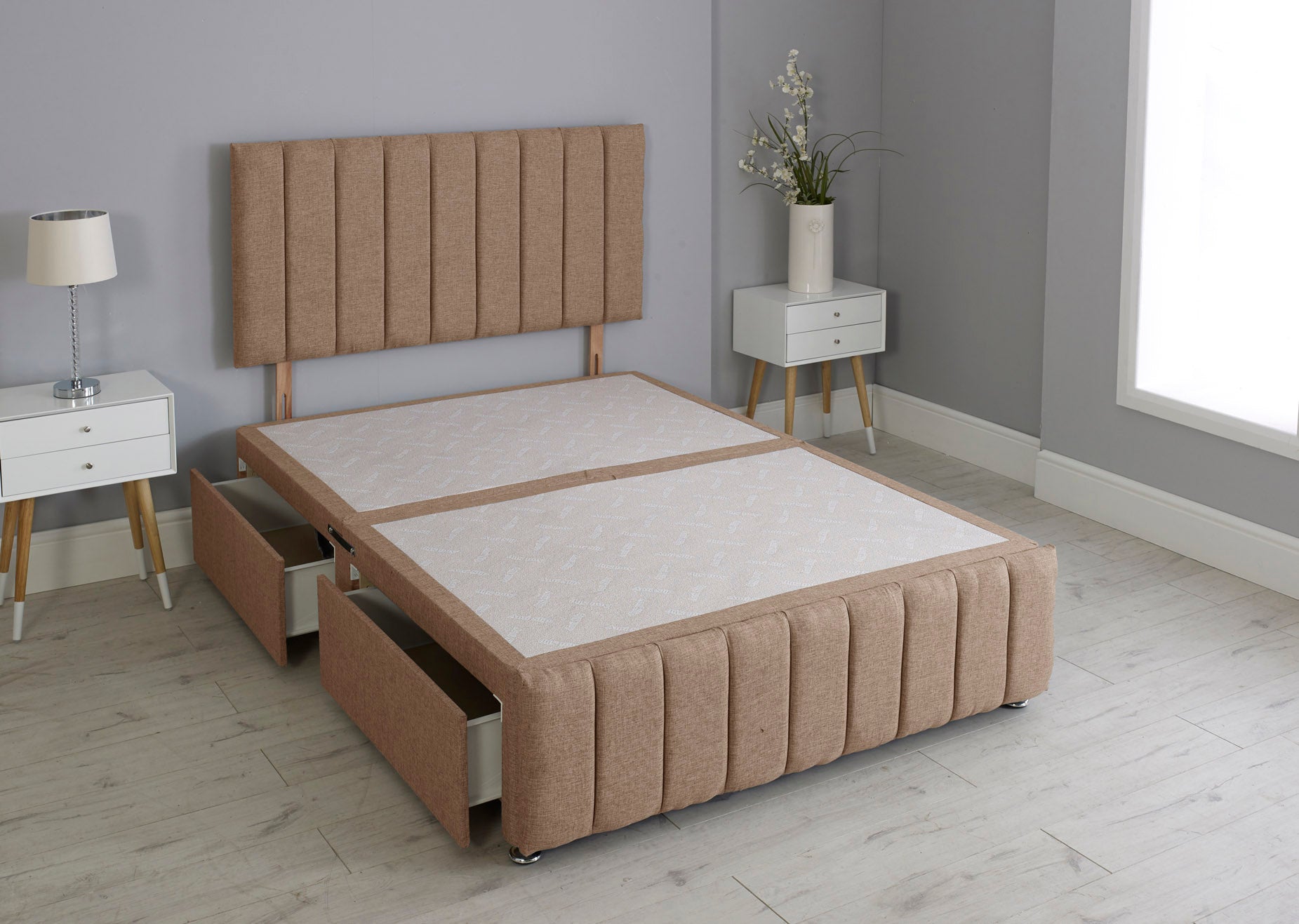 Linear Divan Bed Base With Headboard And Footboard