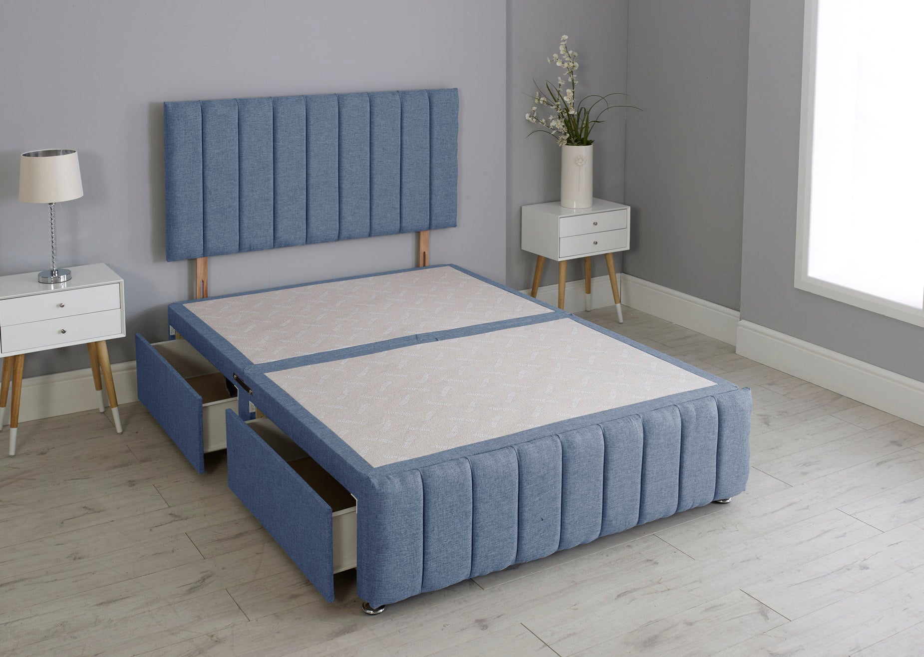Linear Divan Bed Base With Headboard And Footboard