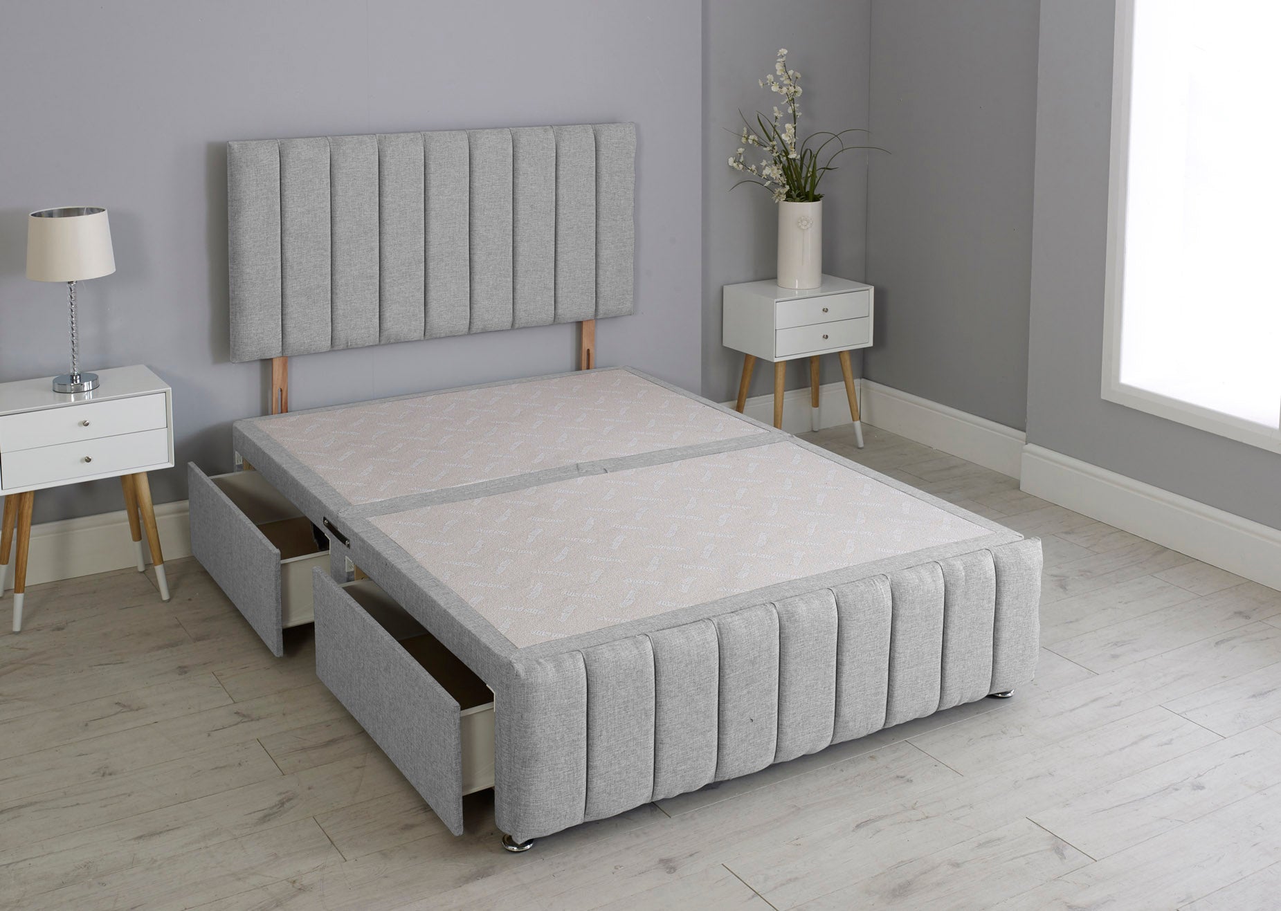 Linear Divan Bed Base With Headboard And Footboard
