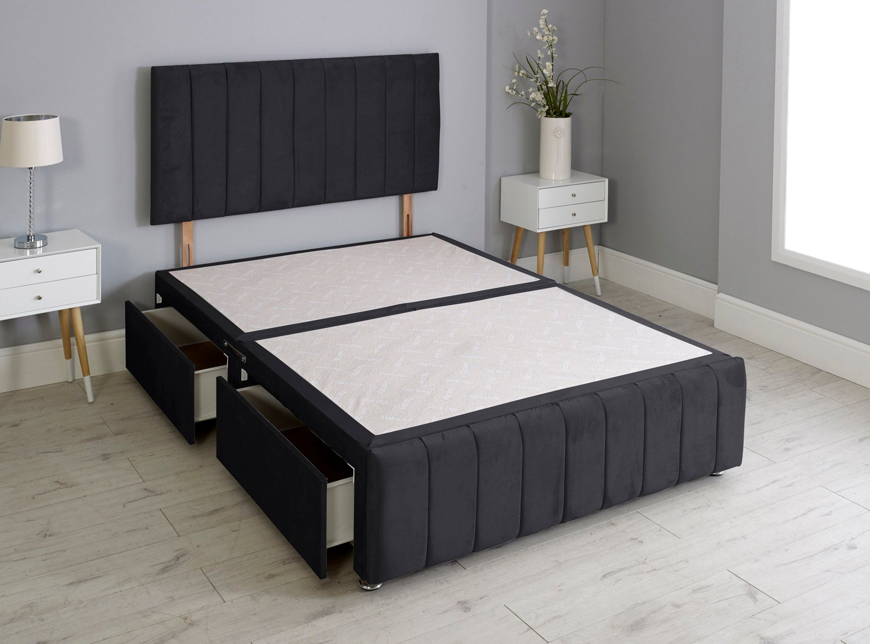 Linear Divan Bed Base With Headboard And Footboard