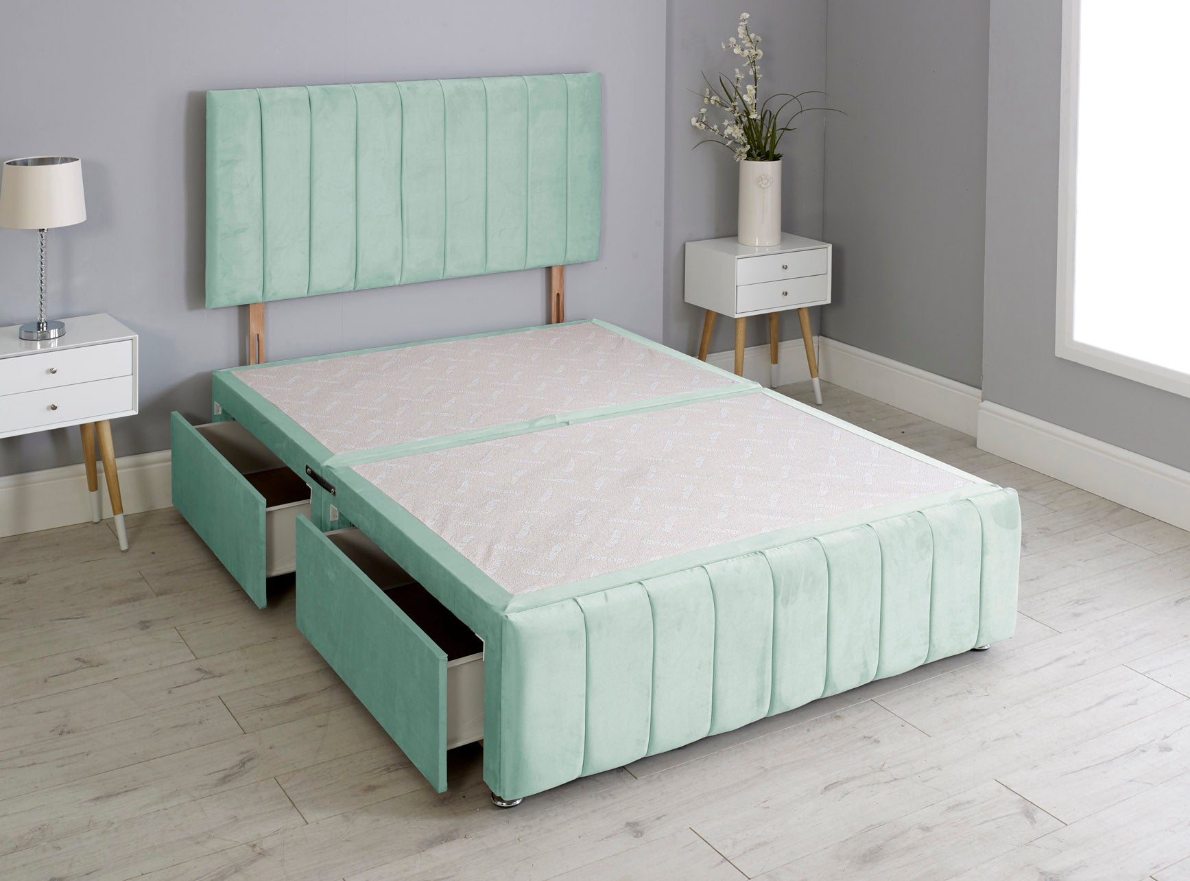 Linear Divan Bed Base With Headboard And Footboard