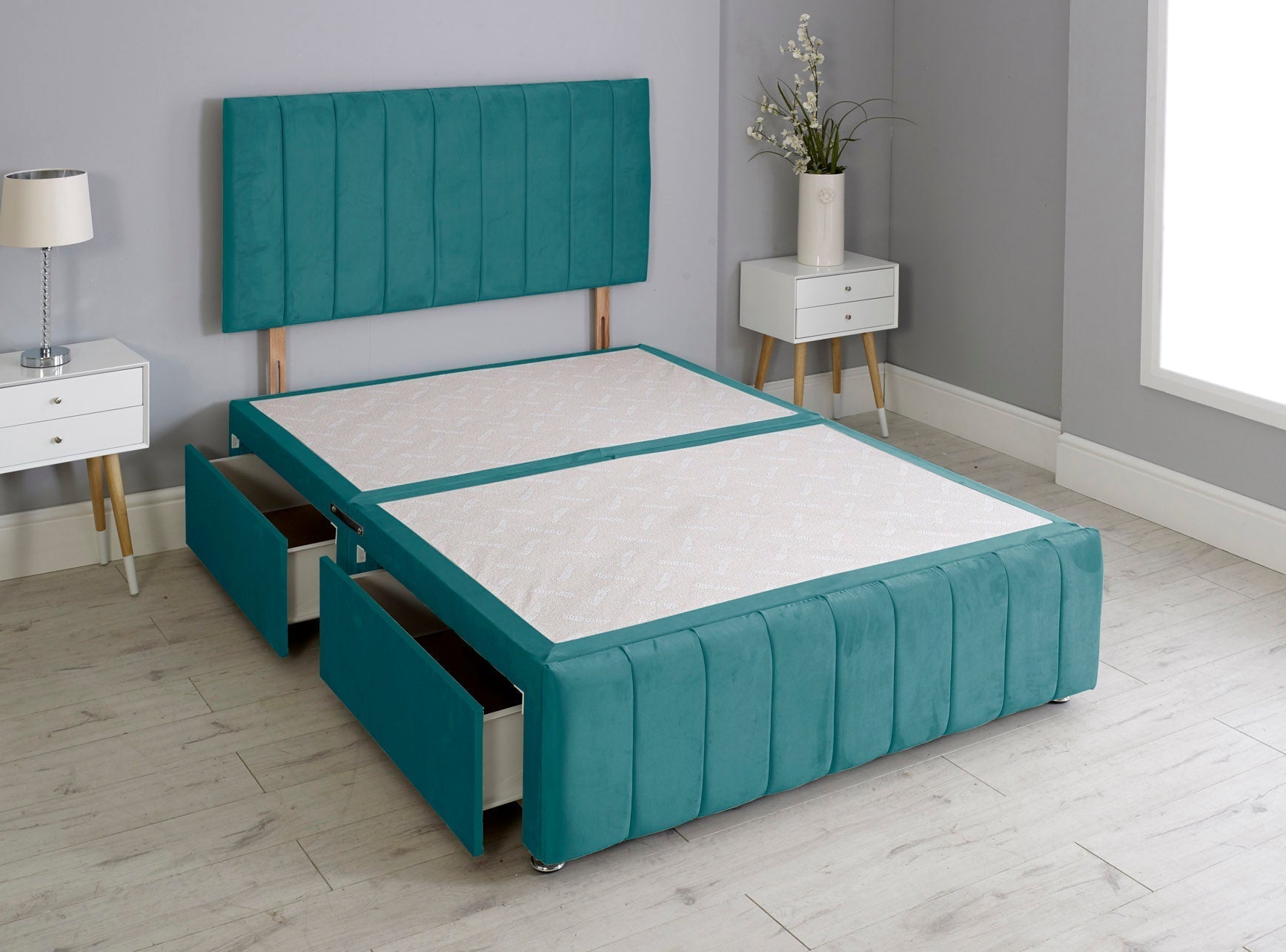 Linear Divan Bed Base With Headboard And Footboard