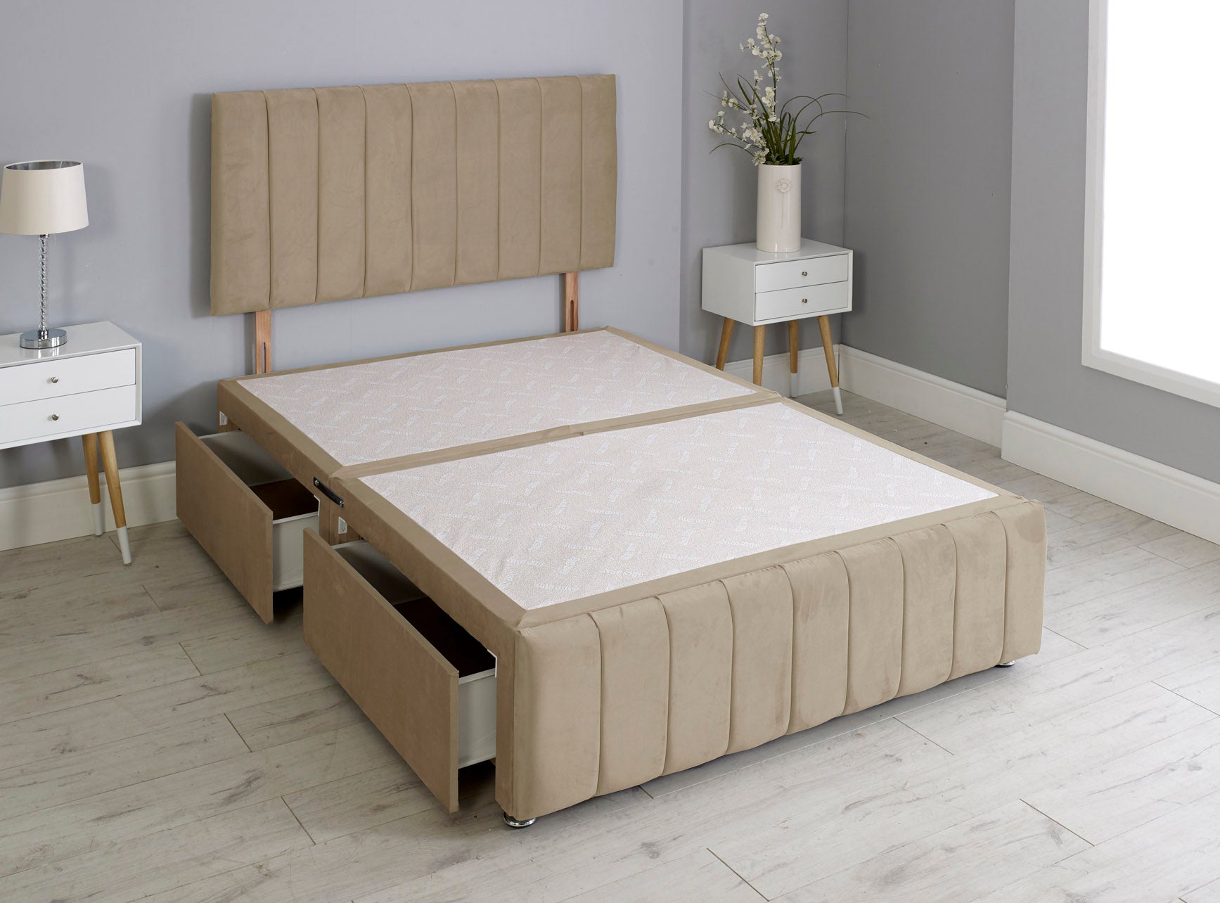 Linear Divan Bed Base With Headboard And Footboard