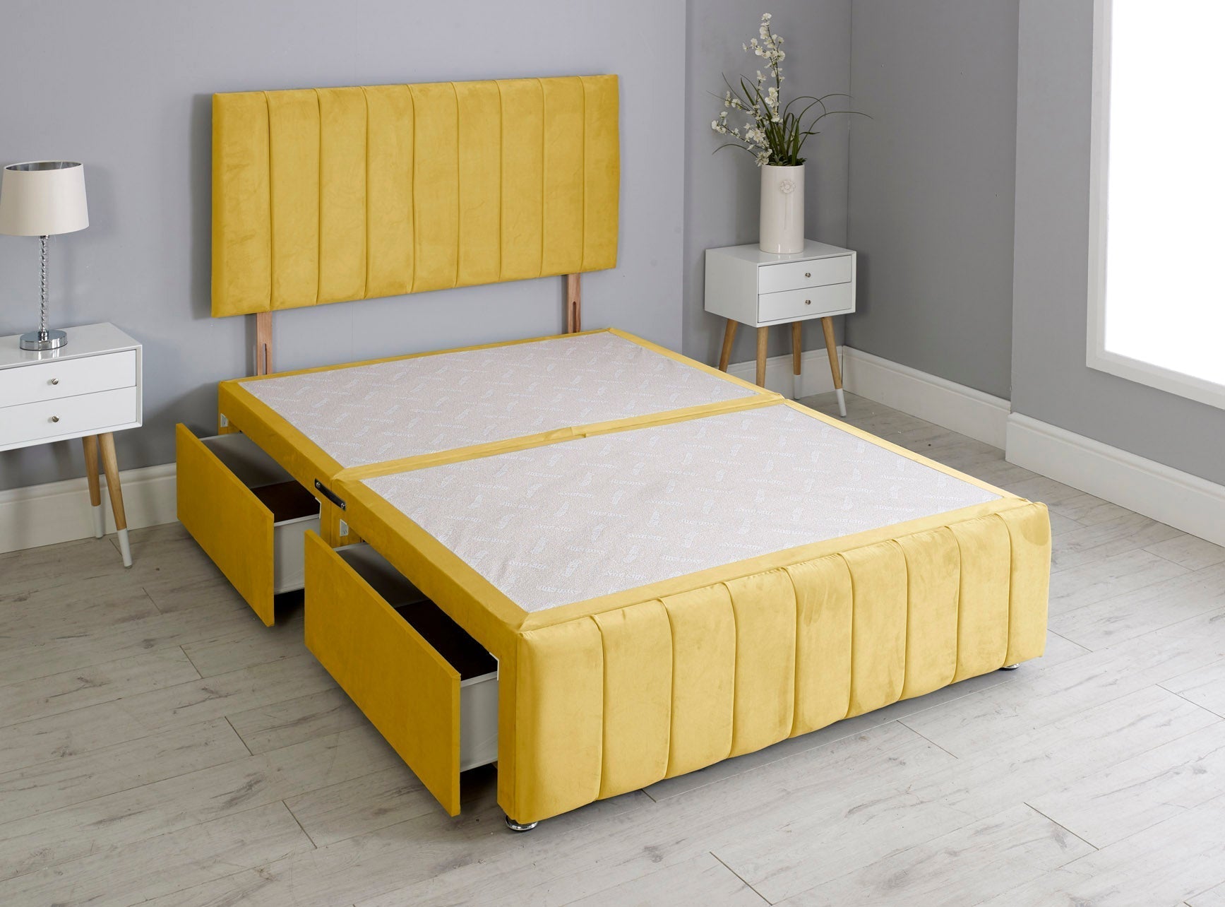 Linear Divan Bed Base With Headboard And Footboard