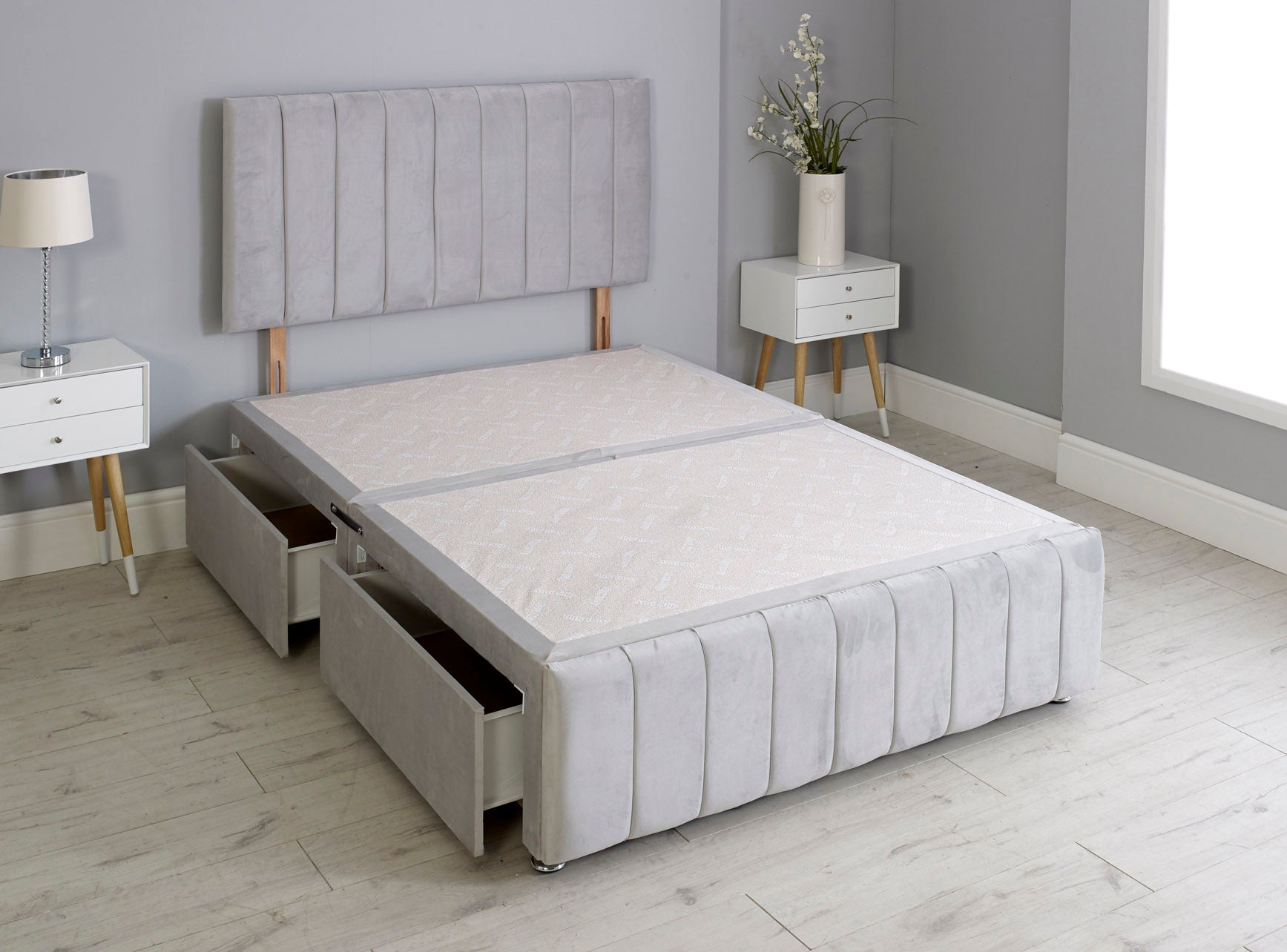 Linear Divan Bed Base With Headboard And Footboard