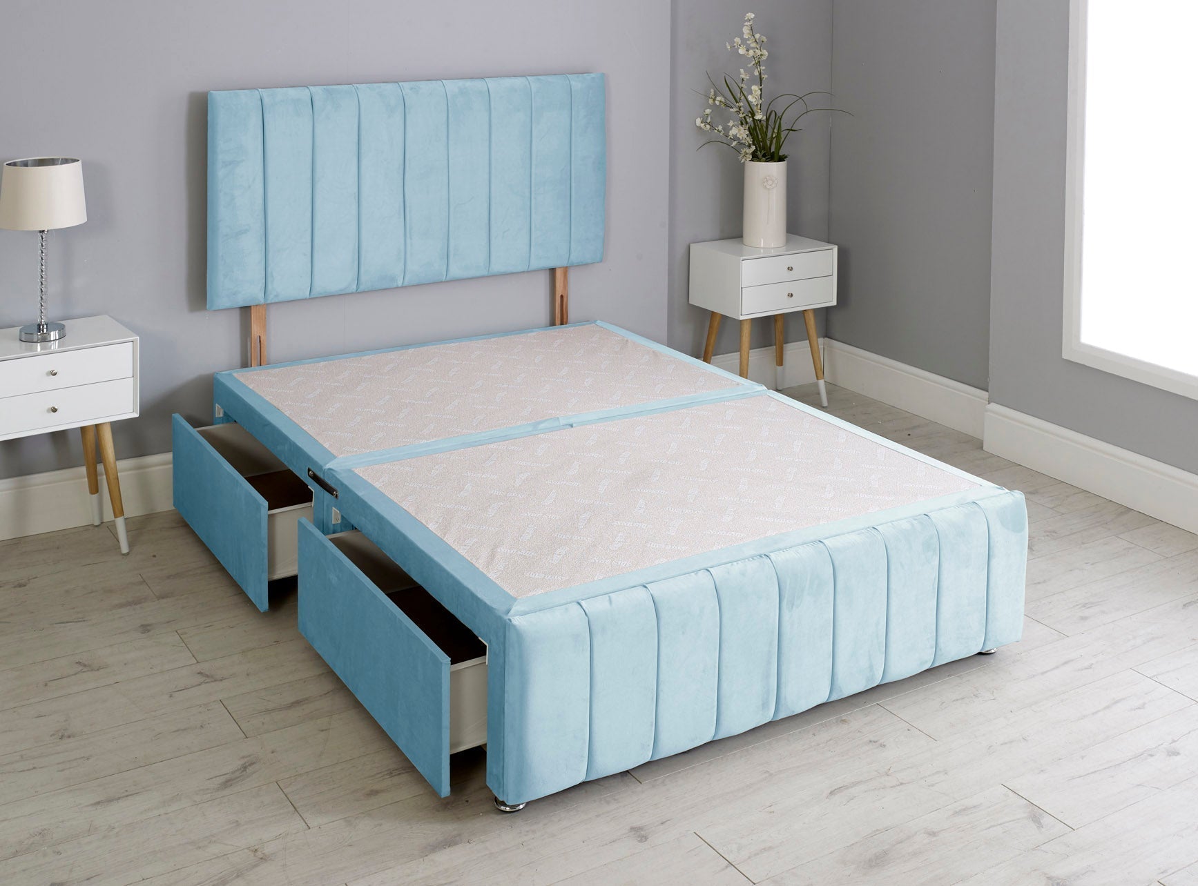 Linear Divan Bed Base With Headboard And Footboard