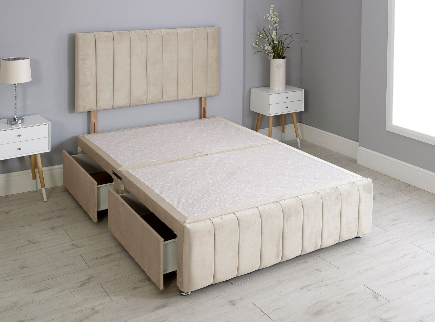 Linear Divan Bed Base With Headboard And Footboard
